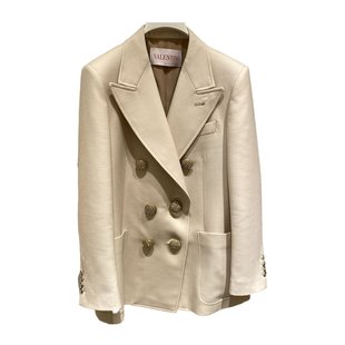 花色 VALENTINO SS2024 女士西服 双排扣休闲夹克 BCE40090TET5