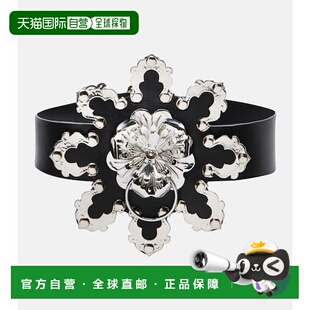 1h可退 香港直邮潮奢 Blumarine 蓝色情人 女士 花朵皮带腰带