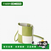 女包单肩斜挎链条格纹绿色迷你水桶包 韩国直邮FIND KAPOOR新品