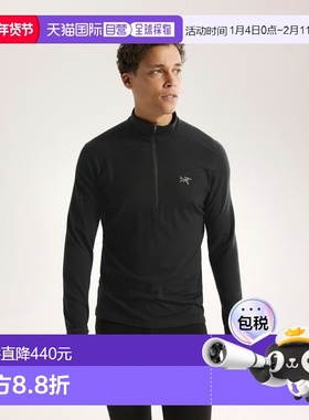 欧洲直邮Arc'teryx 始祖鸟 RHO美利奴羊毛颈部拉链衫 男装户外