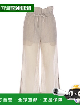 香港直邮PINKO 女士休闲裤 104896A2EKI12 SS2025 灰色 Light Gre