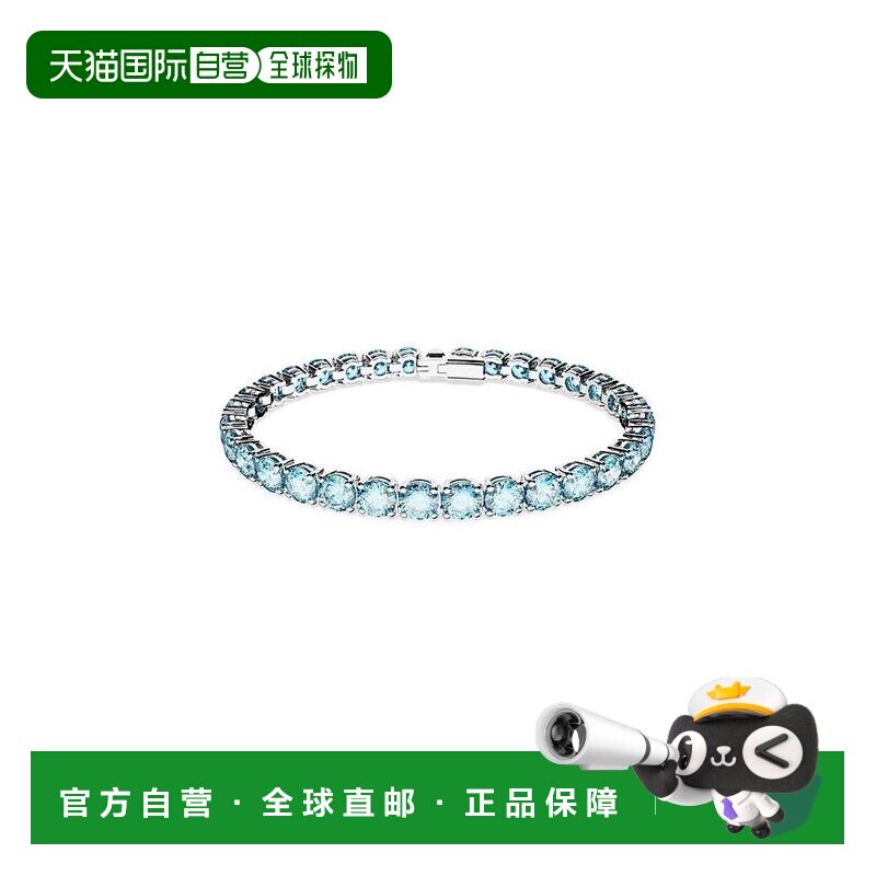 【美国直邮】施华洛世奇|水晶圆形切割矩阵网球手链配饰首饰
