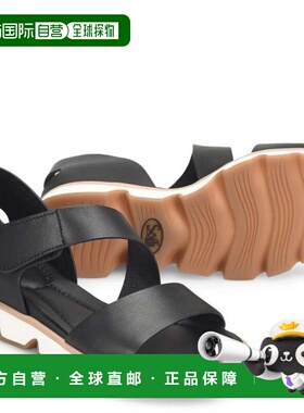 自营Sofft Mandi SF0099301 Sandals Black Leather Ripple Cut S