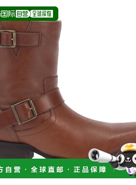 1h可退 【美国直邮】Dingo Hackett 时尚黑色真皮男式牛仔靴 摩托