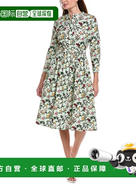 自营 Oscar de la Renta Midi连衣裙-绿色 美国奥莱直发