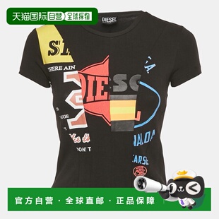 自营Diesel Black Printed Jersey T-Shirt - black 美国奥莱直发