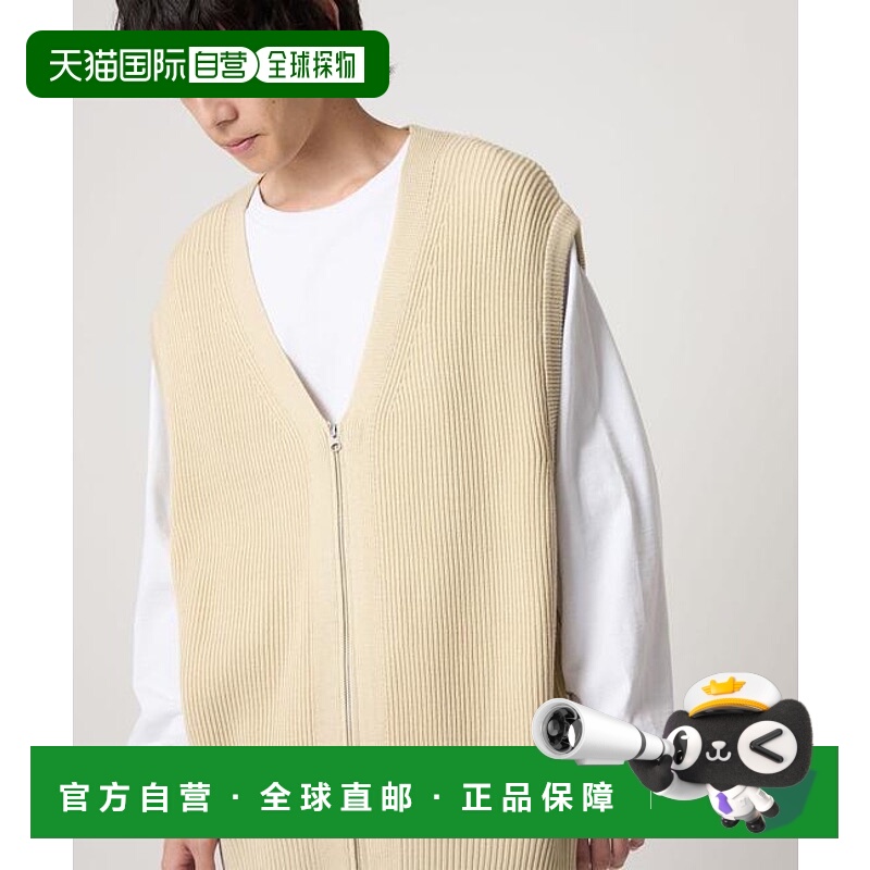 1h可退 日本直邮CITEN 罗纹针织拉链马甲背心