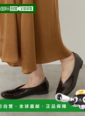 1h可退 日本直邮LOGEMENT DE CLAIRE 女士V口平底鞋 牛皮 日本制