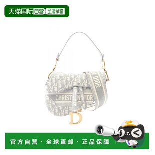 日本直邮中古Dior迪奥女包A级95新Oblique Saddle老花马鞍包帆布
