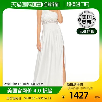mac duggal女士 Embellished Maxi Evening Dress white 【美国奥