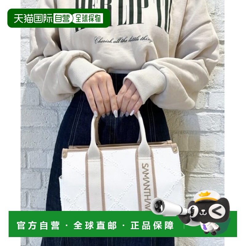 1h可退 日本直邮Samantha Vega 女士小号LOGO帆布托特包 00072410