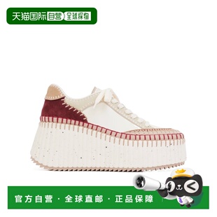 1h可退 香港直邮Chloe 坡跟系带休闲鞋 C24U02IBD厚底女鞋运动鞋