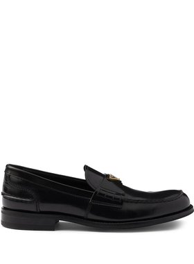 PRADA 男士拖鞋 2DB223055F0002 AW2025 黑色 Leather moccasins