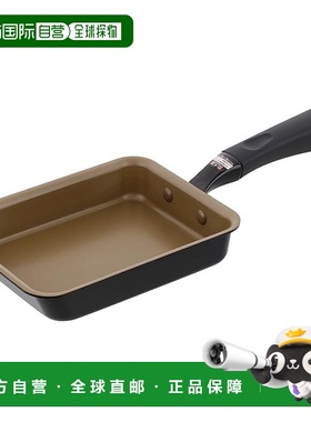 【日本直邮】Bestco 煎蛋锅 13 x 18 厘米 仅适用于燃气灶 哑光黑