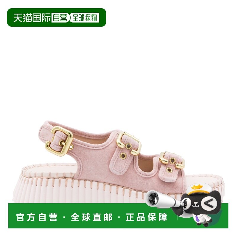 1h可退 香港直邮Chloe 蔻依 女士 NAMA 粉色皮质凉鞋 CH26S17KVI6,女鞋,时装凉鞋,淘宝优惠券,粉丝福利购,淘宝优惠卷