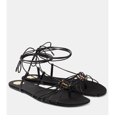 Saint Laurent 圣罗兰 女士 Babylone Cassandre 皮质凉鞋 001124
