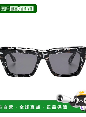 自营 off-white米白色汉普顿广场太阳镜-哈瓦那黑-深灰色 美国奥