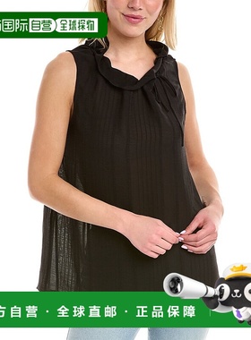 自营 Pearl by Lela Rose 条纹露背上衣 - 黑色 美国奥莱直发吊带