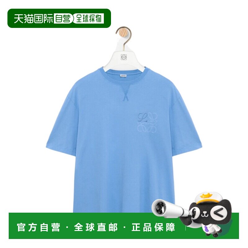 香港直邮LOEWE 男士T恤 H526Y22XDF5100 SS2026 男装蓝色短袖T恤