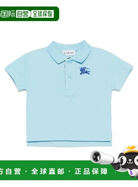 1h可退 香港直邮BURBERRY 男童T恤 81042641 SS2025 蓝色 短袖Pol
