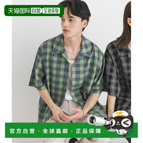 日本直邮SENSE OF PLACE by URBAN RESEARCH 男女通用 格纹短袖衬