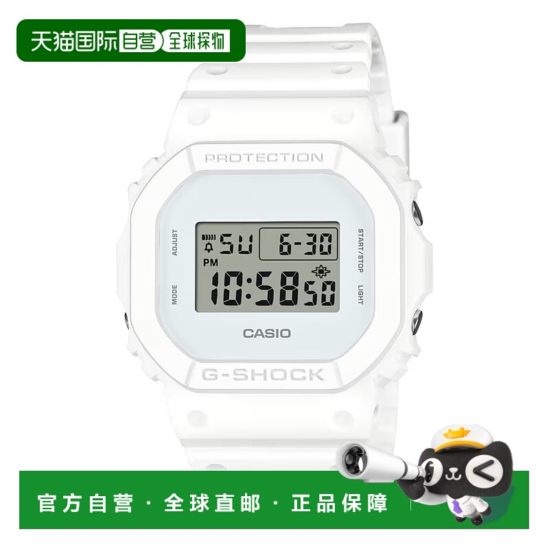 1h可退 日本直邮G-SHOCK男女同款全白设计经典方形腕表DW-5600WW-