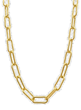 自营 Adornia 防水宽厚回形针链金色 - 黄色 美国奥莱直发