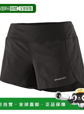 日潮跑腿Patagonia巴塔哥尼亚女士短裤黑色运动休闲BLK24658女款