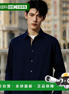 香港直邮BURBERRY 男士衬衫 8071800 AW2024 深蓝色 Burberry Equ