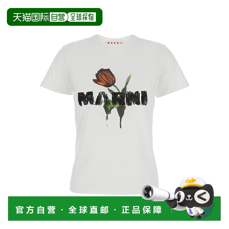 1h可退 香港直邮MARNI 女士T恤 THJE0375P0USCY31LOW01 AW2025 白