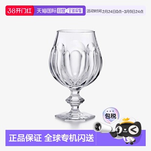 欧洲直邮Baccarat巴卡拉 Harcourt透明水晶六角形杯脚啤酒杯