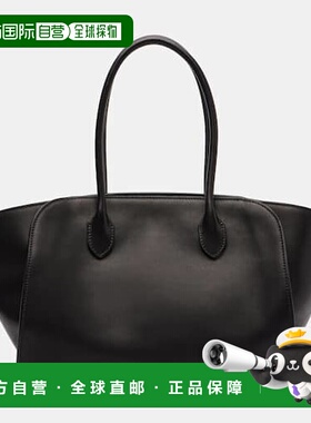 1h可退 香港直邮The Row 女士 Marlo 12 皮革手提包 black黑色 舒