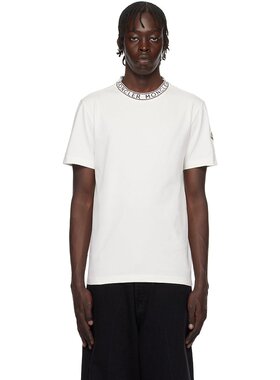 Moncler 盟可睐 男士 白色 Logo-Trimmed T 恤 K10918C000278390T