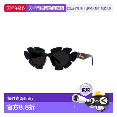 1h可退 香港直邮LOEWE 罗意威 女士 Curvy LW40088U 01A 太阳镜 L