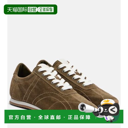 香港直邮toteme 女士 绒面革运动鞋 green绿色 舒适时尚德训鞋