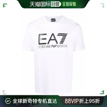 ARMANI 男士 白色棉质字母logo印花圆领短袖 T恤 香港直邮EMPORIO