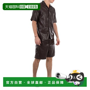 自营 Nanushka Novan皮革短裤-咖啡地 美国奥莱直发休闲裤