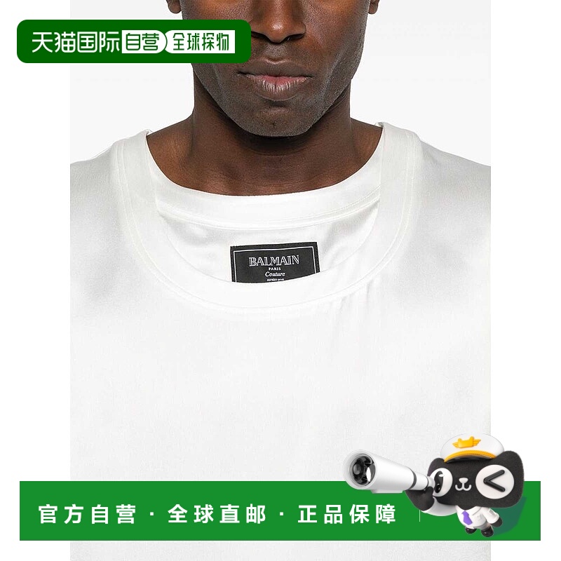 1小时内可退 香港直邮BALMAIN 男士T恤 EH1AG185VB000FA SS2025