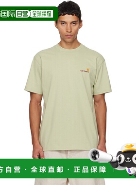 香港直邮潮奢 CARHARTT WIP 男士 绿色 American Script T 恤 I02