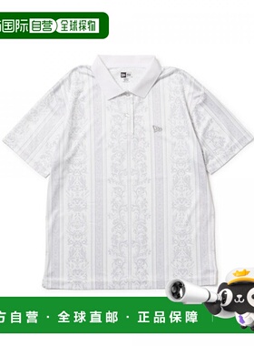 日本直邮NEW ERA 女士短袖珠地网眼科技 Polo 衫 Bandana 白色高