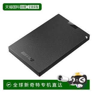 便携式 SSD 2TB 日本直邮 备份 黑色 Buffalo PG2U3