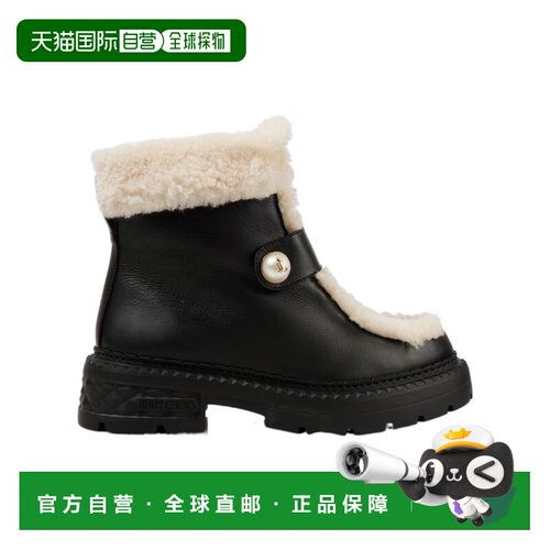 香港直邮JIMMY CHOO 女士高跟鞋 SHEAANKLEBOOTFLATTHRBLACK女鞋