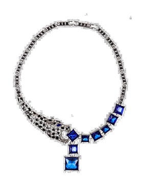 自营 eye candy猞猁项链 - 蓝色 - 银色/蓝色 美国奥莱直发饰品