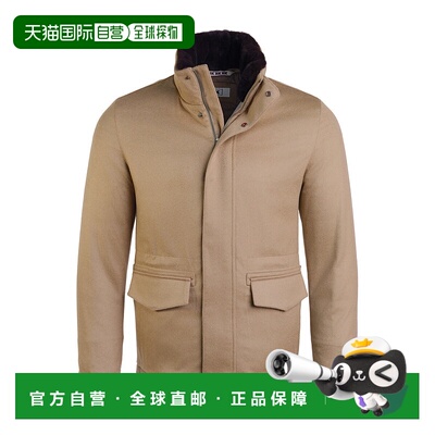 自营Kired By Kiton Mutp Cashmere Goose Down Overcoat W/ Fur