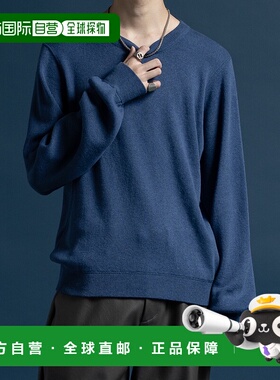 1h可退 日本直邮Casper John 男装 全棉混纺 高针数圆领毛衣 滑顺