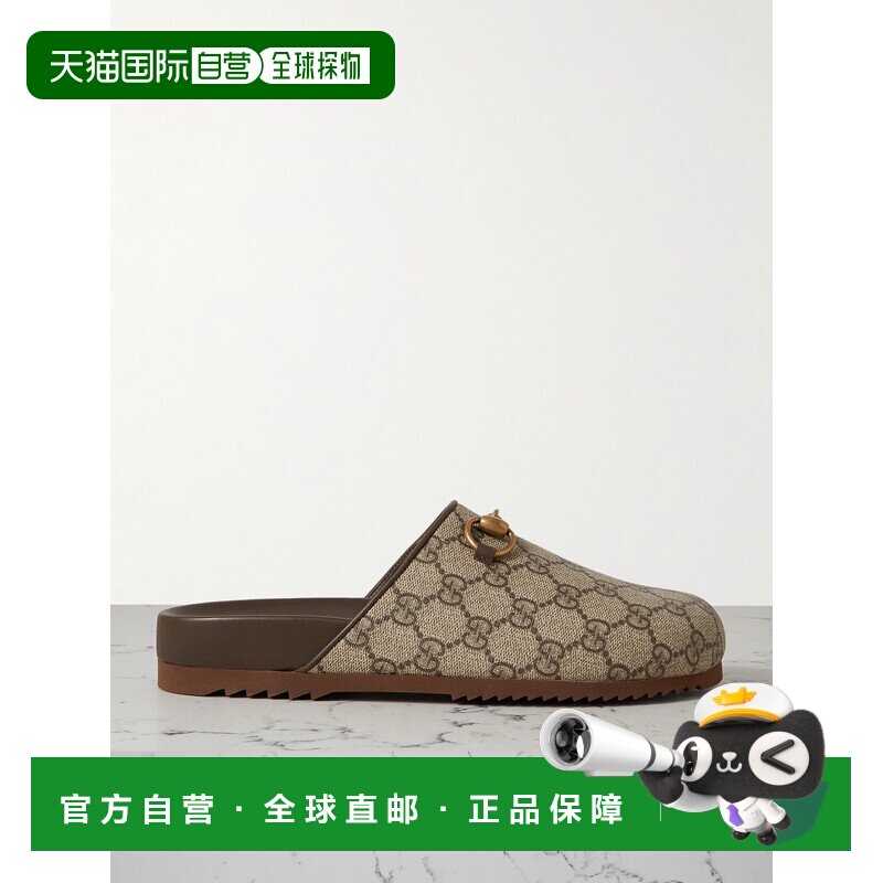 1h可退 Gucci 古驰 女士 GG Supreme马衔扣拖鞋 749815KHN80