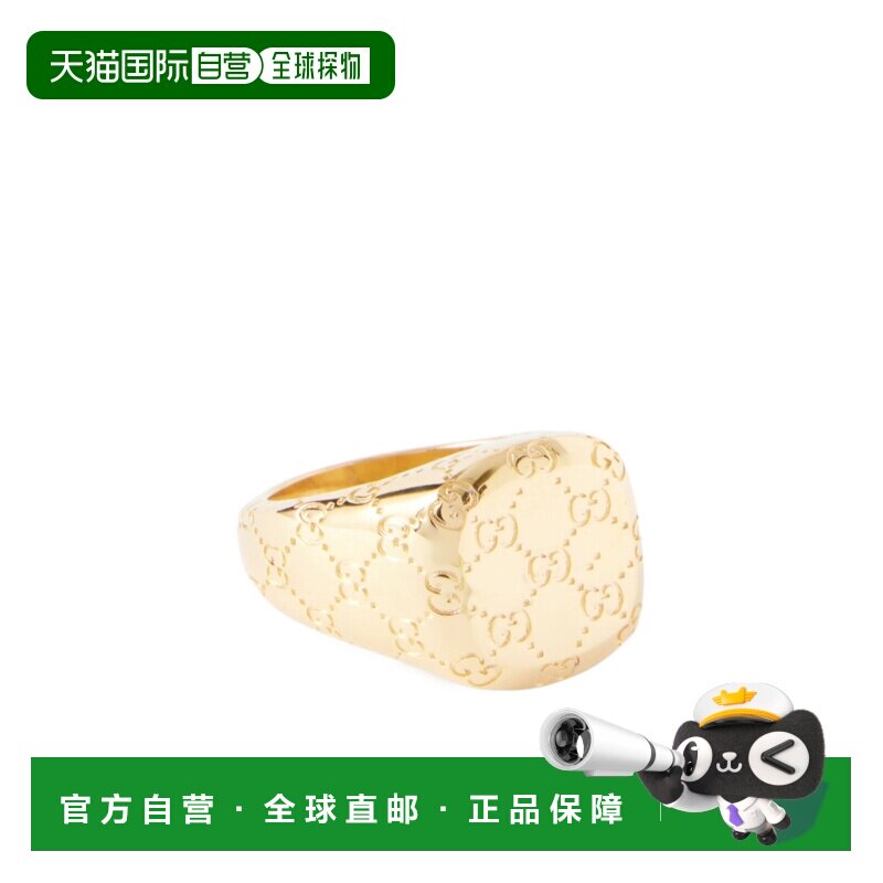 1h可退 香港直邮GUCCI 男士戒指 863769I46000912 SS2026 金色 GG