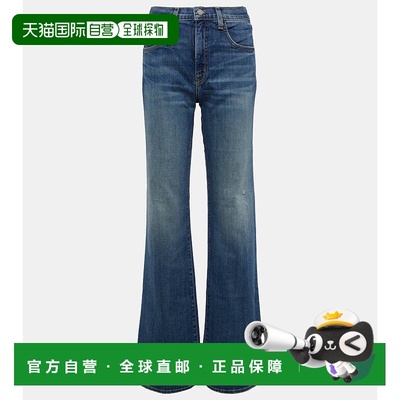 1h可退 香港直邮NILI LOTAN 女士 Celia 喇叭牛仔裤 blue蓝色 舒