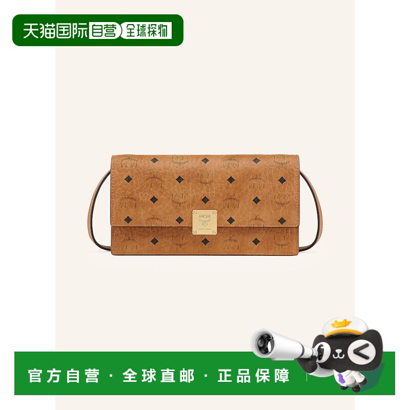 1h可退 香港直邮MCM 女士斜挎包 100285419415000 CO 酒红色 Neck图片