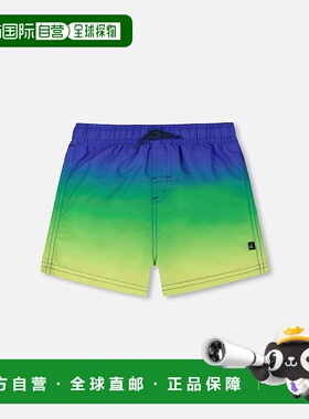 自营 deux par deux蓝色、绿色和黄绿色渐变色泳裤 - 蓝色、绿色